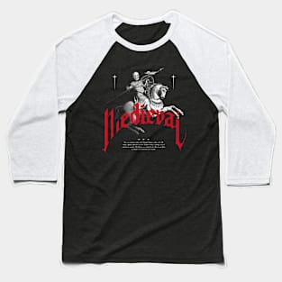 Vintage Medieval Skeleton on Horse | Vintage | Dark Fantasy Baseball T-Shirt